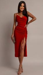 Rode midi cocktailjurk voor een bruiloft maat s, Kleding | Dames, Jurken, On-line, Nieuw, On-line, Maat 36 (S)