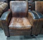 2x Vintage schapenleren stoel robuust + BEZORGING GRATIS, Huis en Inrichting, Fauteuils, Gebruikt, ., Chesterfield, Ophalen of Verzenden