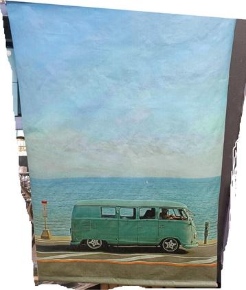 wanddoek wand doek auto vw volkswagen t2 t1 look nieuw beschikbaar voor biedingen