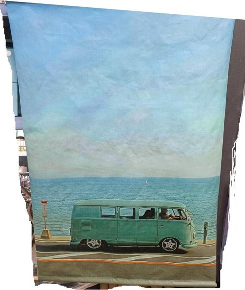 wanddoek wand doek auto vw volkswagen t2 t1 look nieuw, Tuin en Terras, Tuinwanddecoratie, Nieuw, Ophalen of Verzenden