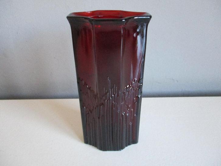Vintage Avon vaas glas glazen vase jugendstil opdruk, Antiek en Kunst, Antiek | Glas en Kristal, Ophalen of Verzenden