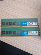 8GB (2x4GB) Crucial DDR4 2133MHz UDIMM Geheugen, Computers en Software, RAM geheugen, Gebruikt, DDR4, 8 GB, Ophalen of Verzenden