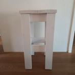 witte vierkante steigerhouten barkrukken, Huis en Inrichting, Woonaccessoires | Zuilen en Pilaren, Ophalen, Gebruikt