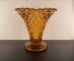 Grote Amber kleurige Art Deco vaas, Ophalen of Verzenden