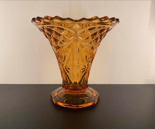 Grote Amber kleurige Art Deco vaas, Antiek en Kunst, Antiek | Vazen, Ophalen of Verzenden