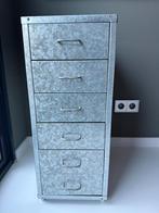 IKEA vintage design helmer ladeblok gegalvaniseerd, Huis en Inrichting, Kasten | Ladekasten, Ophalen, Minder dan 50 cm, Gebruikt