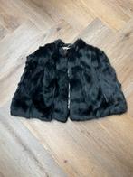 Prachtige zwarte korte bontcape uit konijnenvacht  34 36, Ophalen of Verzenden, Gedragen, Maat 34 (XS) of kleiner, Zwart