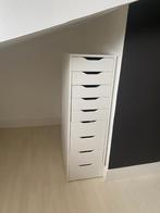 Witte Ikea kast Alex met 9 laden, Huis en Inrichting, Ophalen, Zo goed als nieuw