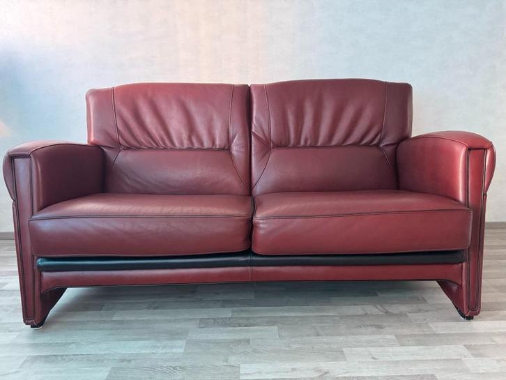 Ultra Luxe Mol & Geurts Meubelset – Echt Leder, Huis en Inrichting, Banken | Bankstellen, Zo goed als nieuw, Rechte bank, Driepersoons