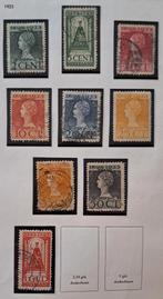 Nederland 1923 nvph 121/129 gest. (Davo), Postzegels en Munten, Postzegels | Nederland, Ophalen of Verzenden, T/m 1940, Gestempeld