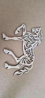 Mooi houten paard decoratie, Tuin en Terras, Tuinbeelden, Ophalen of Verzenden, Nieuw, Hout, Dierenbeeld