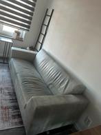 Leren 3-zits bank, Huis en Inrichting, Banken | Bankstellen, Ophalen, Gebruikt, Driepersoons, Rechte bank