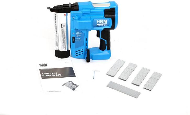 HBM Accu Tacker en Spijkerpistool - Nieuwstaat, Doe-het-zelf en Verbouw, Gereedschap | Handgereedschap, Zo goed als nieuw, Ophalen of Verzenden