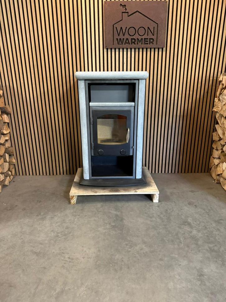 25190 Speksteenkachel Nagykun 6kw, Huis en Inrichting, Kachels, Gebruikt, Vrijstaand, Houtkachel, Hout, Ophalen