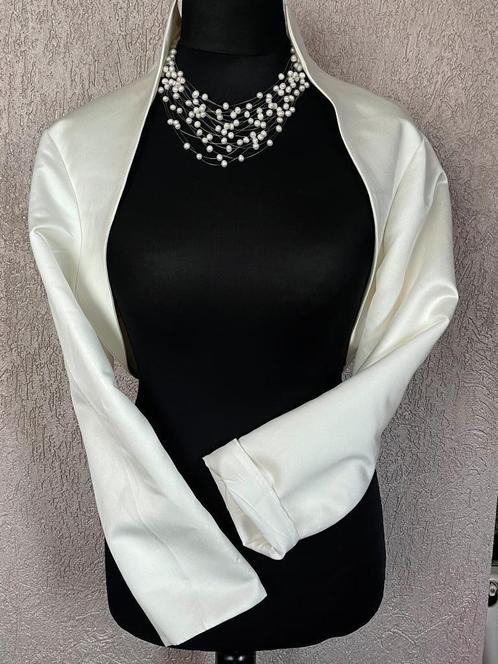 Nieuwe IVOREN bruidsjasje Maat 42 lange mouw B75, Kleding | Dames, Trouwkleding en Trouwaccessoires, Nieuw, Accessoires, Overige kleuren