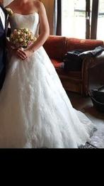 Bruidsjurk maat 36/38 met sluier en korset, Ophalen of Verzenden, Gedragen, Wit, Trouwjurk