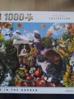 Legpuzzel 1000 stukjes - Kittens in de Tuin, Ophalen, 500 t/m 1500 stukjes, Gebruikt