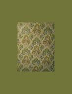 3632 Paisley behang in groen en geel retro 70s print swiet, Verzenden, Grijs