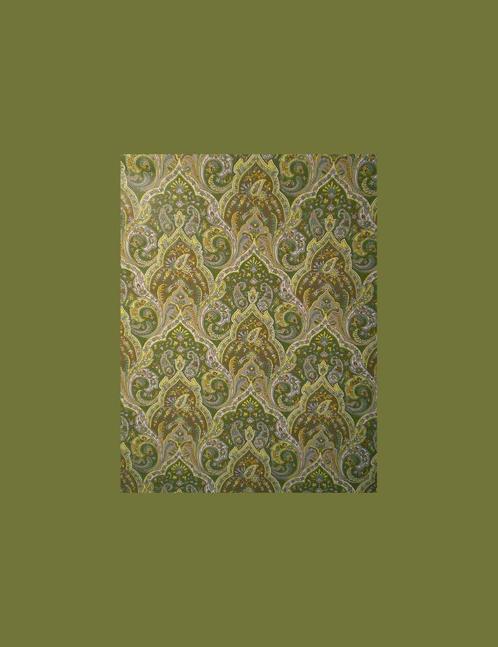 3632 Paisley behang in groen en geel retro 70s print swiet, Huis en Inrichting, Stoffering | Behang, Wit, Geel, Grijs, Groen, Verzenden