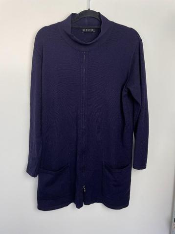 Ischiko paarse trui met rits 40 wol beschikbaar voor biedingen