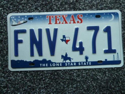 Kentekenplaat licenseplate Texas Challenger 2 USA, Verzamelen, Automerken, Motoren en Formule 1, Gebruikt, Auto's, Verzenden