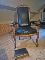 Voltaire Fauteuil met Voetenbankje, Ophalen, Gebruikt, Klassiek, 50 tot 75 cm