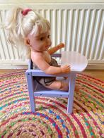 ZAPF Pop met houten poppenstoel kinderstoel + kinderwagen, Ophalen, Gebruikt, Babypop