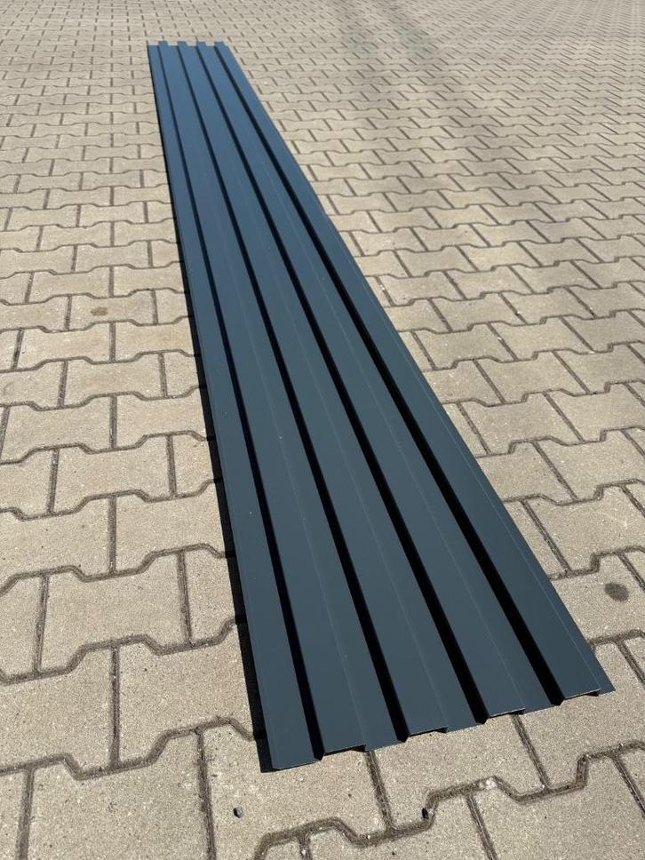 Blokprofielplaten Damwandplaten 21-412 profiel Antraciet HPS, Doe-het-zelf en Verbouw, Platen en Panelen, Nieuw, Overige materialen