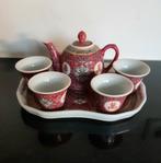 Chinese Mun Shou Porselein Sake / Thee Set, Antiek en Kunst, Antiek | Servies compleet, Ophalen of Verzenden