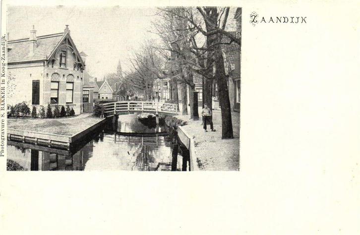 Zaandijk - dorpsgezicht - ongelopen, Verzamelen, Ansichtkaarten | Nederland, Ongelopen, Noord-Brabant, Voor 1920, Ophalen of Verzenden