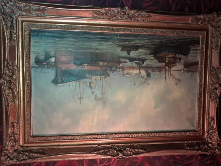 Schilderij van Wim Bos, Antiek en Kunst, Kunst | Schilderijen | Klassiek, Ophalen