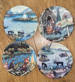 Arabia Finland Fins kersmiek vintage wandbordjes, Verzenden