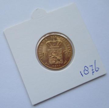 Gouden 10 Gulden Willem III 1876 beschikbaar voor biedingen
