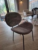 Eetkamerstoelen - 4 stuks - Suede - Perfecte Staat, Huis en Inrichting, Stoelen, Ophalen of Verzenden, Zo goed als nieuw, Metaal