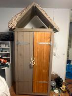 Mooie houten kledingkast met uniek design, Huis en Inrichting, Ophalen, Gebruikt, 100 tot 150 cm, 200 cm of meer