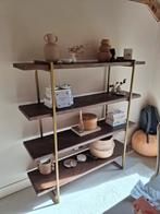 Stijlvolle Teakhouten Stellingkast, Ophalen, Met plank(en), 100 tot 150 cm, Design
