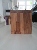 Massief pallisander houten kruk (x2), Ophalen of Verzenden, Zo goed als nieuw, Hout