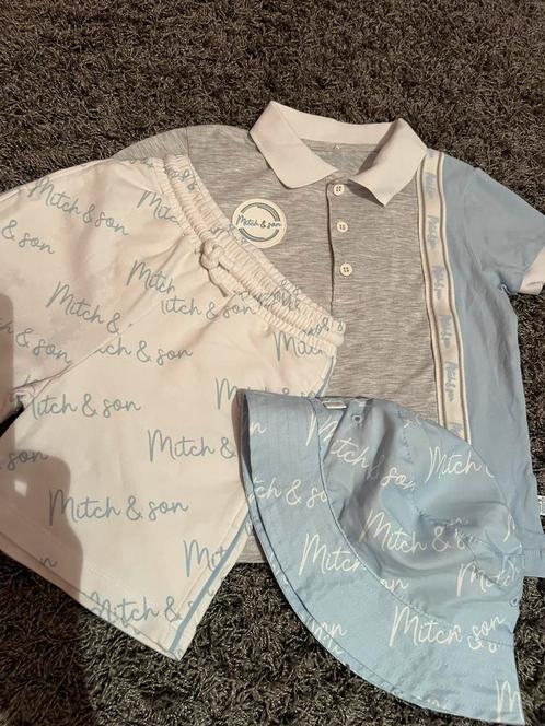 MITCH&SON set met hoed maat 104  Origineel ZGAN, Kinderen en Baby's, Kinderkleding | Maat 104, Zo goed als nieuw, Jongen, Setje