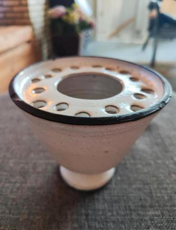 Vintage keramieken bloemsteker, wit, Nagtegaal Utrecht 11 cm beschikbaar voor biedingen