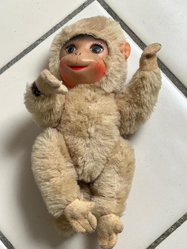 vintage pluche aapje JUCKO Duits merk Schuco, 50/60-er jaren, Verzamelen, Beren en Cherished Teddies, Gebruikt, Overige typen