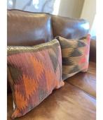 2x Vintage Kelim Kussens Wol 45x45 cm met Vulling, Ophalen of Verzenden, Nieuw, Overige kleuren, Vierkant