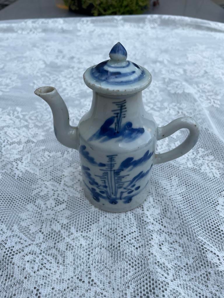 Antiek chinees porseleinen wijnwaterkannetje, Ophalen of Verzenden