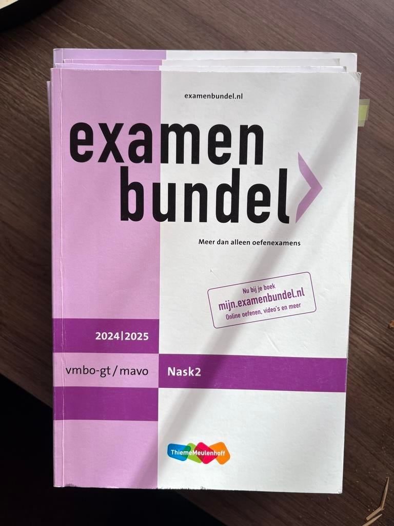 Examenbundel NaSk2 vmbo-gt/mavo 2024/2025, Boeken, Schoolboeken, Ophalen of Verzenden, Zo goed als nieuw, VMBO, Natuurkunde