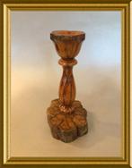 Mooie oude houten kandelaar, Ophalen of Verzenden, Overige materialen