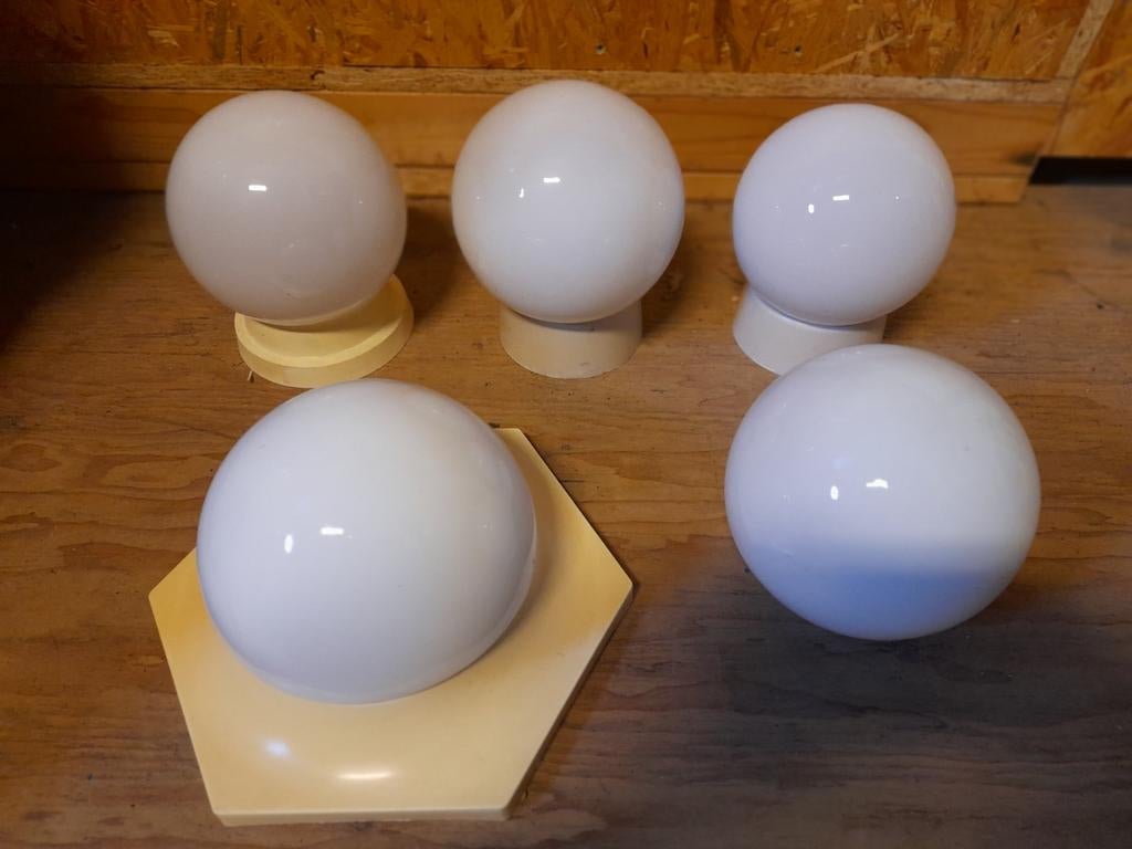 Vintage Plafonniere/Melkglas, Ophalen of Verzenden, Zo goed als nieuw, Glas, Vintage