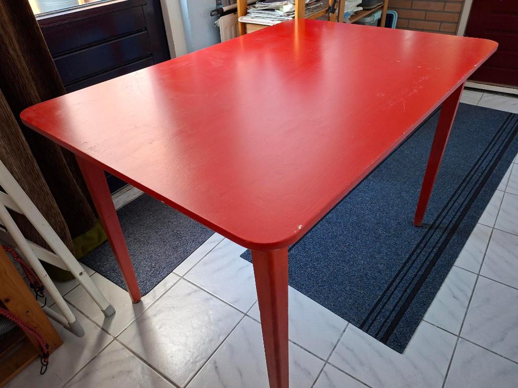 keukentafel, Huis en Inrichting, Tafels | Eettafels, Ophalen, Gebruikt, 100 tot 150 cm, 50 tot 100 cm