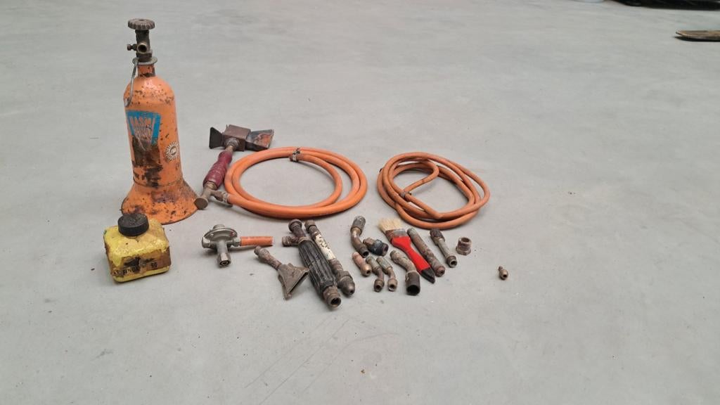 Gasbrander set met hulpstukken, Ophalen