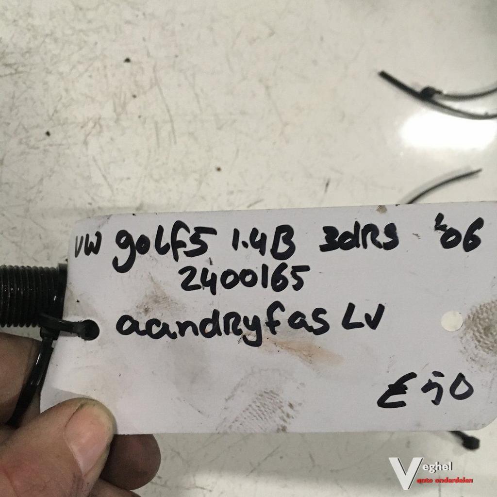 Vw Golf 5 1.4 B 3 drs 2006 Wagennr 2400165  Aandrijfas Links, Auto-onderdelen, Transmissie en Toebehoren, Gebruikt, Ophalen of Verzenden