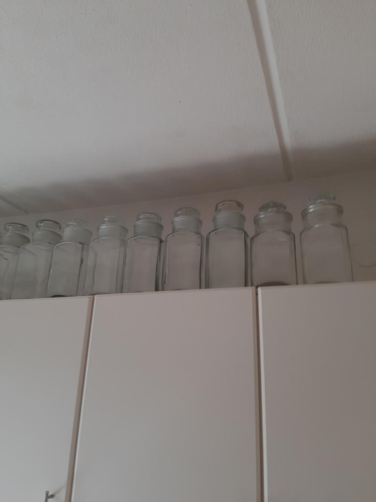 15 oude brocante snoep / drogist / voorraad potten, Ophalen of Verzenden