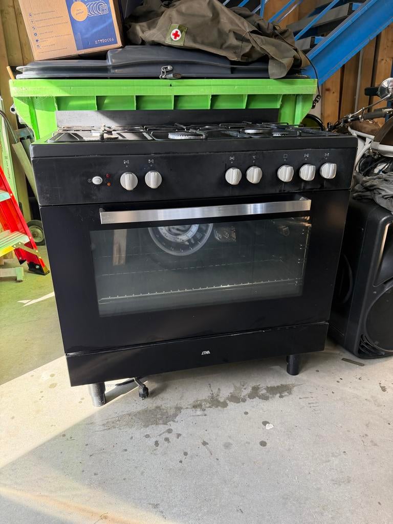 ATAG Vrijstaand Gasfornuis met Oven - Zwart, Witgoed en Apparatuur, Fornuizen, Gebruikt, 60 cm of meer, Gas, Vrijstaand